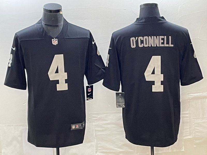 Men Oakland Raiders #4 OConnell Black 2023 Nike Vapor Limited NFL Jersey style 1->oakland raiders->NFL Jersey